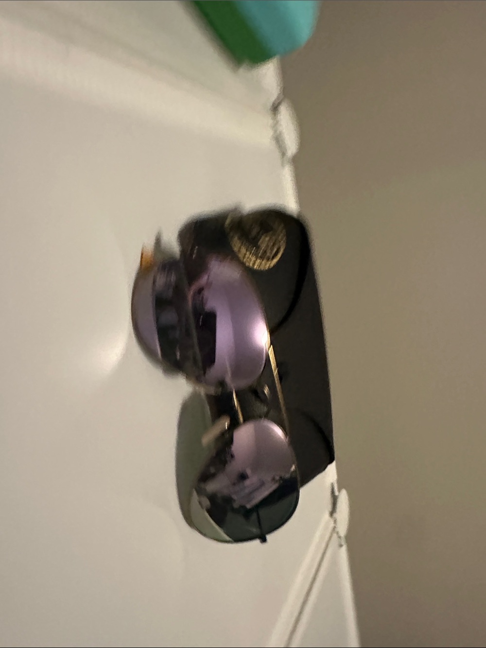 Ray-Ban Purple Lens VR/AR Style Protective Case with Gold Accents